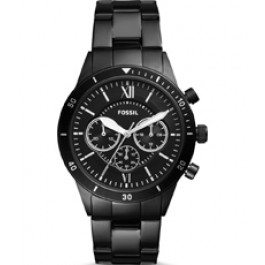 Watch strap Fossil BQ2227 Stainless steel Black 22mm