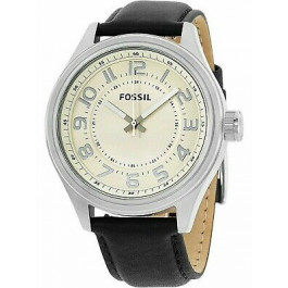 Watch strap Fossil BQ2246 Leather Black 22mm