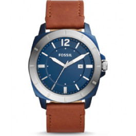 Watch strap Fossil BQ2323 Leather Brown 24mm