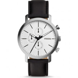 Watch strap Fossil BQ2327 Leather Black 22mm