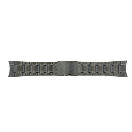 Watch strap Fossil BQ2384 Stainless steel Anthracite grey 26mm