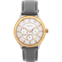 Watch strap Fossil BQ3123 Leather Grey 18mm