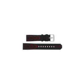 Watch strap Tag Heuer CAZ1019 / CAZ101AA / WAZ1014 / CAZ101J / BT0728 Rubber Black 21mm