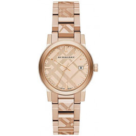 Watch strap Burberry BU9146 Steel Rosé