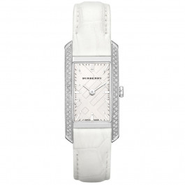 Watch strap Burberry BU9506 Crocodile skin White