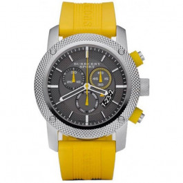 Watch strap Burberry BU7712 Silicone Yellow 24mm
