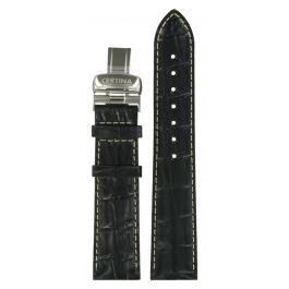 Watch strap Certina C53670294265A Leather Black 20mm