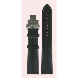 Watch strap Certina C67470294296A / C600013684 Leather Black 20mm
