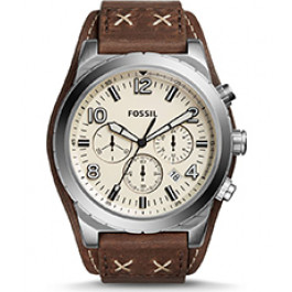 Watch strap Fossil CH3068 Leather Brown 24mm