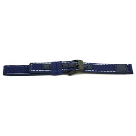 Watch strap Coolwatch CS.248 Leather/Textiles Blue 16mm