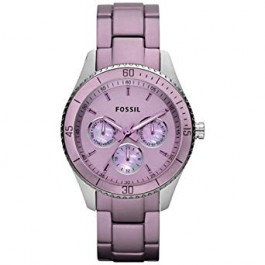 Watch strap Fossil ES3038 Camouflage fabric Purple 18mm