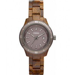 Watch strap Fossil ES3091 Plastic Brown 14mm