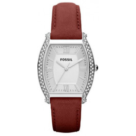 Watch strap Fossil ES3179 Leather Red 16mm