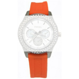 Watch strap Fossil ES3306 Silicone Orange 18mm