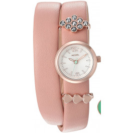Watch strap Fossil ES4002 Leather Pink 13mm