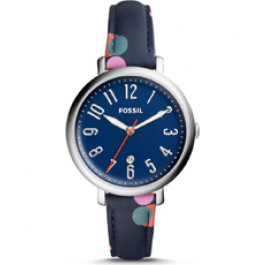Watch strap Fossil ES4132 Leather Blue 14mm