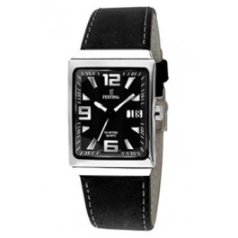 Watch strap Festina F16141-3 Leather Black 23mm