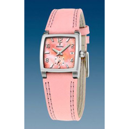 Watch strap Festina F16181-J Leather Pink