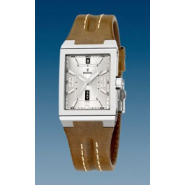 Watch strap Festina F16186/2 Leather Light brown