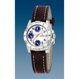 Watch strap Festina F16244-7 Leather Dark brown 18mm