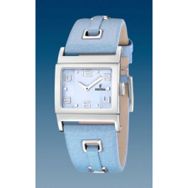 Watch strap Festina F16475-6 Leather Light blue 24mm