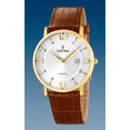 Watch strap Festina F16478/3 Leather Brown 21mm