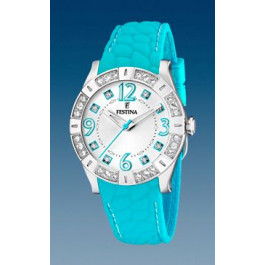 Watch strap Festina F16541-6 Silicone Light blue 20mm