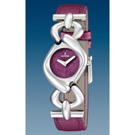 Festina watch strap F16545-3 Leather Purple + purple stitching