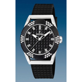 Festina watch strap F16563-3 Rubber Black