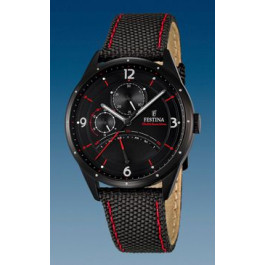 Watch strap Festina F16849-2 Leather/Textiles Black 20mm