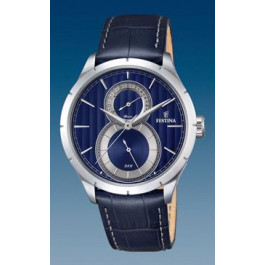 Watch strap Festina F16892-3 Leather Blue 23mm