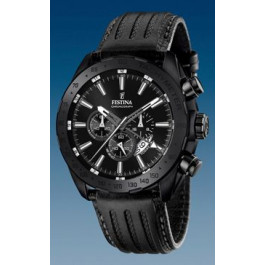 Watch strap Festina F16901 / F16902-1 Leather/Plastic Black 26mm