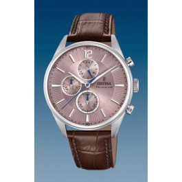 Watch strap Festina F20286-2 Leather Brown 21mm