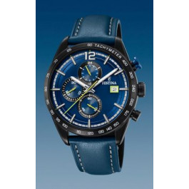 Watch strap Festina F20344-2 Leather Blue 22mm