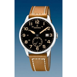 Watch strap Festina F20347-6 Leather Cognac 21mm