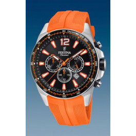 Watch strap Festina F20376-5 Silicone Orange 25mm