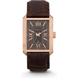 Watch strap Fossil FS4653 Leather Brown 24mm