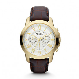 Watch strap Fossil FS4767 Leather Brown 22mm