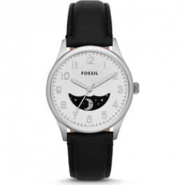 Watch strap Fossil FS4846 Leather Black 20mm