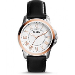 Watch strap Fossil FS4965 Leather Black 20mm