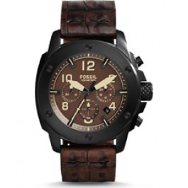 Watch strap Fossil FS5095 Leather Brown 24mm