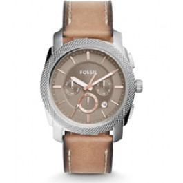 Watch strap Fossil FS5192 Leather Beige 24mm