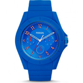 Watch strap (Strap + Case combination) Fossil FS5219 Silicone Blue