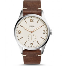 Watch strap Fossil FS5244 Leather Brown 22mm