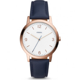 Watch strap Fossil FS5429 Leather Blue 20mm