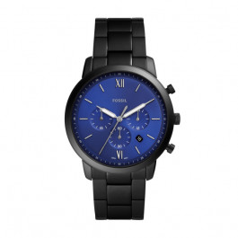 Watch strap Fossil FS5698 Steel Black 22mm