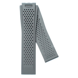 Watch strap Tag Heuer FT6071 Rubber Grey