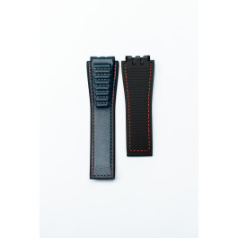 Watch strap Tag Heuer CAR2A1N / BT6133 / FT6100 Leather/Plastic Blue 22mm