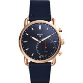 Watch strap Fossil FTW1154 Leather Blue 22mm