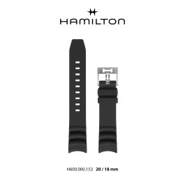 Watch strap Hamilton H600.000.153 Rubber Black 20mm